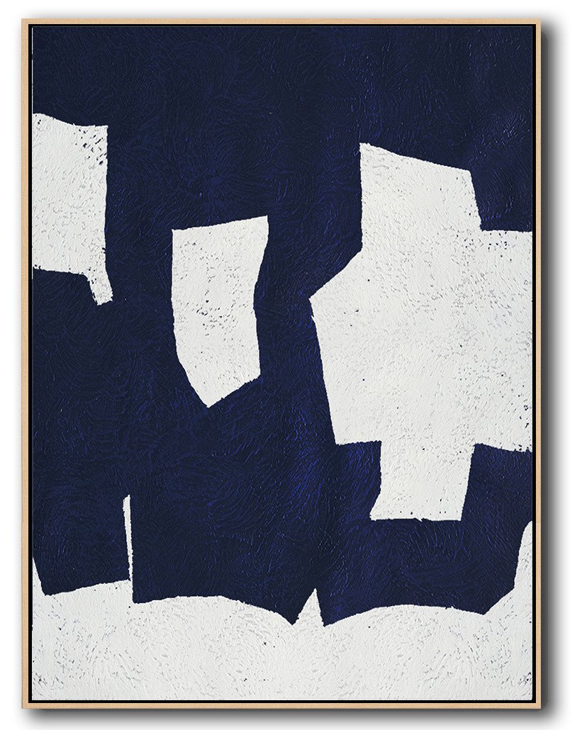 Navy Blue Minimal Art #NV117B